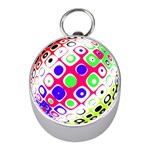 Color Ball Sphere With Color Dots Mini Silver Compasses Front