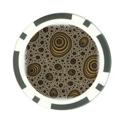 White Vintage Frame With Sepia Targets Poker Chip Card Guard by Nexatart