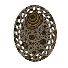 White Vintage Frame With Sepia Targets Ornament (oval Filigree) by Nexatart