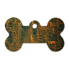 Black And Yellow Color Dog Tag Bone (two Sides) by Nexatart