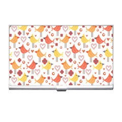 Happy Birds Seamless Pattern Animal Birds Pattern Business Card Holders by Nexatart