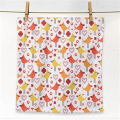 Happy Birds Seamless Pattern Animal Birds Pattern Face Towel by Nexatart