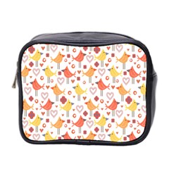 Happy Birds Seamless Pattern Animal Birds Pattern Mini Toiletries Bag 2-side by Nexatart