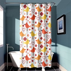 Happy Birds Seamless Pattern Animal Birds Pattern Shower Curtain 36  X 72  (stall)  by Nexatart