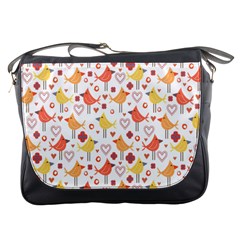 Happy Birds Seamless Pattern Animal Birds Pattern Messenger Bags by Nexatart