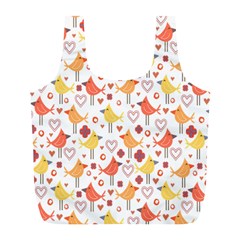 Happy Birds Seamless Pattern Animal Birds Pattern Full Print Recycle Bags (l)  by Nexatart