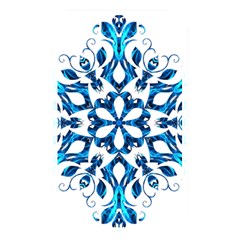 Blue Snowflake On Black Background Memory Card Reader