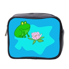 Frog Flower Lilypad Lily Pad Water Mini Toiletries Bag 2-side by Nexatart