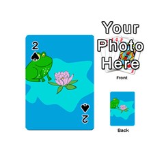 Frog Flower Lilypad Lily Pad Water Playing Cards 54 (mini)  by Nexatart