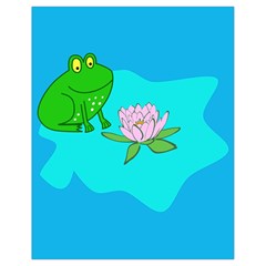 Frog Flower Lilypad Lily Pad Water Drawstring Bag (small) by Nexatart