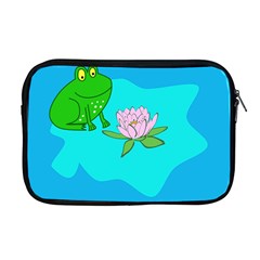 Frog Flower Lilypad Lily Pad Water Apple Macbook Pro 17  Zipper Case by Nexatart