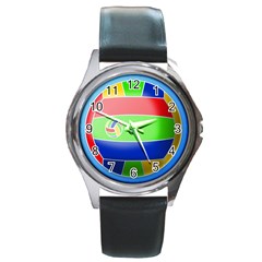 Balloon Volleyball Ball Sport Round Metal Watch by Nexatart