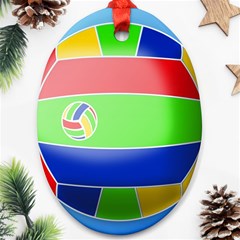 Balloon Volleyball Ball Sport Ornament (oval) by Nexatart