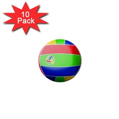 Balloon Volleyball Ball Sport 1  Mini Magnet (10 Pack)  by Nexatart