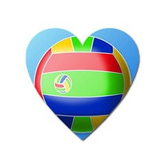 Balloon Volleyball Ball Sport Heart Magnet by Nexatart