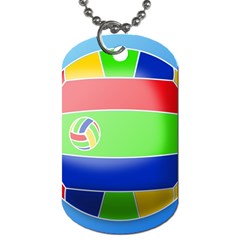 Balloon Volleyball Ball Sport Dog Tag (one Side) by Nexatart