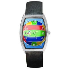 Balloon Volleyball Ball Sport Barrel Style Metal Watch by Nexatart