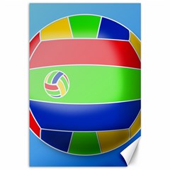 Balloon Volleyball Ball Sport Canvas 12  X 18   by Nexatart