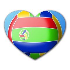 Balloon Volleyball Ball Sport Heart Mousepads by Nexatart