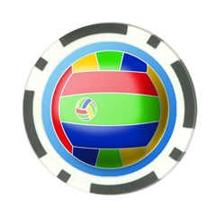 Balloon Volleyball Ball Sport Poker Chip Card Guard by Nexatart