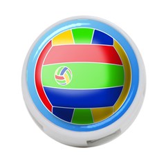 Balloon Volleyball Ball Sport 4-port Usb Hub (two Sides)  by Nexatart