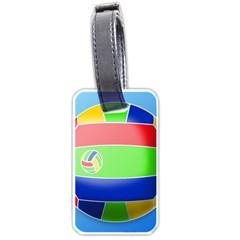 Balloon Volleyball Ball Sport Luggage Tags (one Side)  by Nexatart