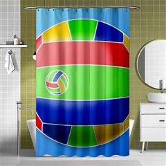 Balloon Volleyball Ball Sport Shower Curtain 48  X 72  (small)  by Nexatart