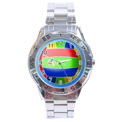 Balloon Volleyball Ball Sport Stainless Steel Analogue Watch by Nexatart