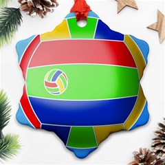 Balloon Volleyball Ball Sport Ornament (snowflake) by Nexatart