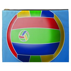 Balloon Volleyball Ball Sport Cosmetic Bag (xxxl)  by Nexatart