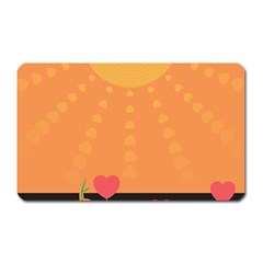 Love Heart Valentine Sun Flowers Magnet (rectangular) by Nexatart