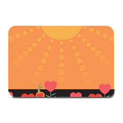 Love Heart Valentine Sun Flowers Plate Mats by Nexatart