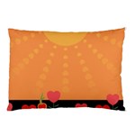 Love Heart Valentine Sun Flowers Pillow Case (Two Sides) Front