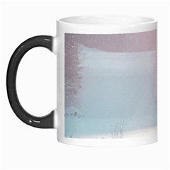 Winter Day Pink Mood Cottages Morph Mugs by Nexatart