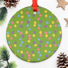 Balloon Grass Party Green Purple Ornament (round) by Nexatart