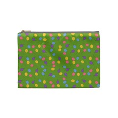 Balloon Grass Party Green Purple Cosmetic Bag (medium)  by Nexatart