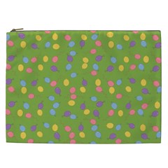 Balloon Grass Party Green Purple Cosmetic Bag (xxl)  by Nexatart