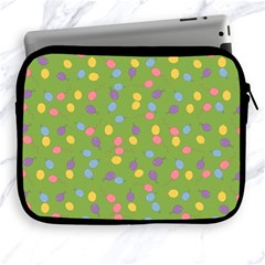 Balloon Grass Party Green Purple Apple Ipad 2/3/4 Zipper Cases by Nexatart