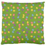 Balloon Grass Party Green Purple Large Flano Cushion Case (One Side) Front