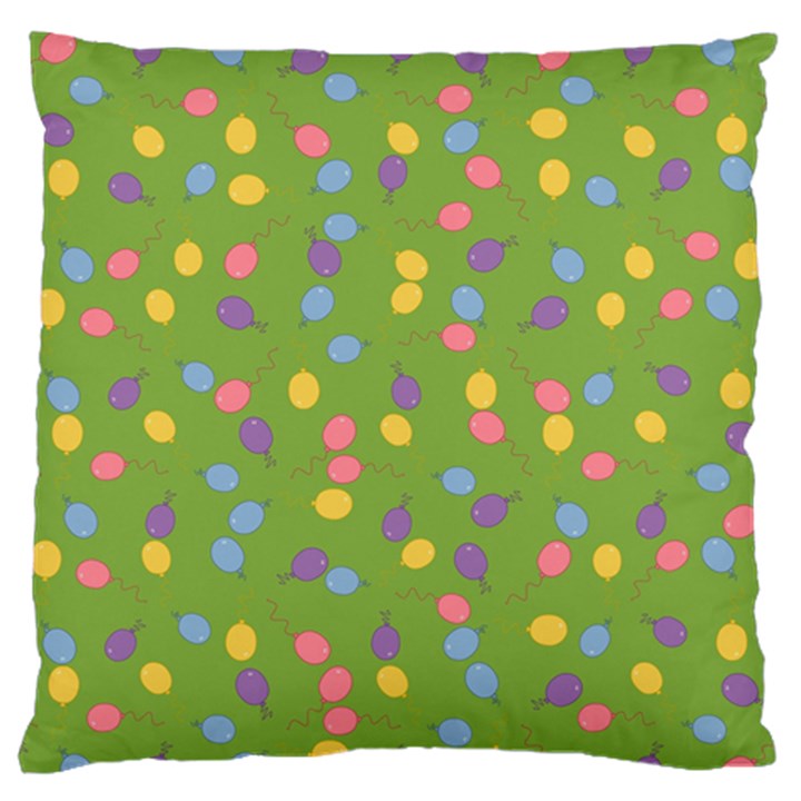 Balloon Grass Party Green Purple Large Flano Cushion Case (One Side)