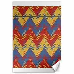 Aztec South American Pattern Zig Zag Canvas 20  X 30   by Nexatart