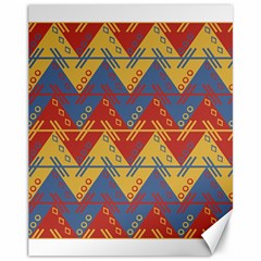 Aztec South American Pattern Zig Zag Canvas 11  X 14   by Nexatart