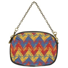 Aztec South American Pattern Zig Zag Chain Purses (one Side)  by Nexatart