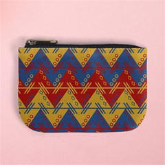 Aztec South American Pattern Zig Zag Mini Coin Purses by Nexatart