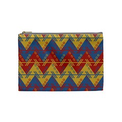 Aztec South American Pattern Zig Zag Cosmetic Bag (medium)  by Nexatart