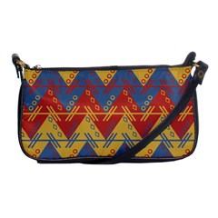 Aztec South American Pattern Zig Zag Shoulder Clutch Bags by Nexatart