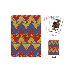 Aztec South American Pattern Zig Zag Playing Cards (mini)  by Nexatart