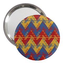 Aztec South American Pattern Zig Zag 3  Handbag Mirrors by Nexatart