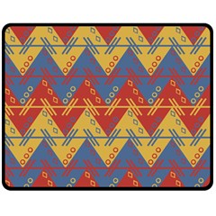 Aztec South American Pattern Zig Zag Double Sided Fleece Blanket (medium)  by Nexatart