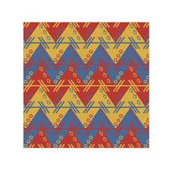 Aztec South American Pattern Zig Zag Small Satin Scarf (square) by Nexatart